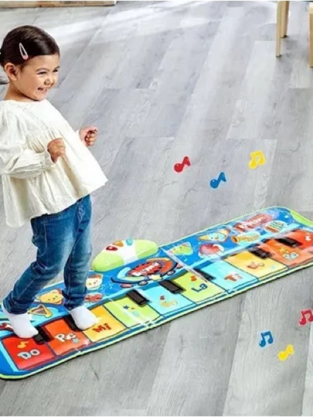 Step-to-Play Junior Piano Mat - Colorful Musical Piano Play Mat